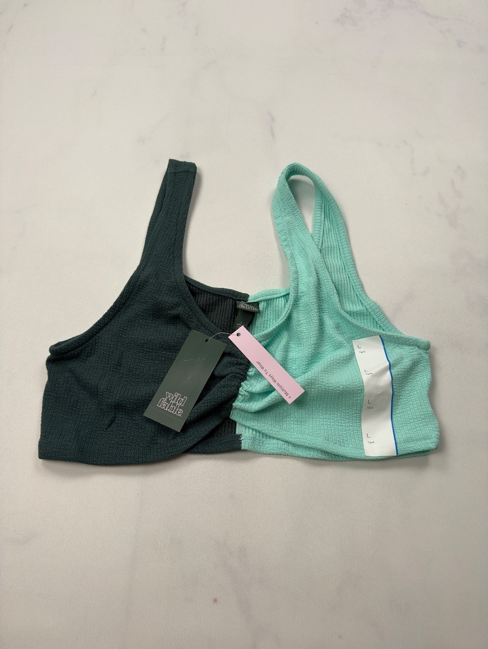 Wild Fable Bra Black Mint Colorblock - Womens L